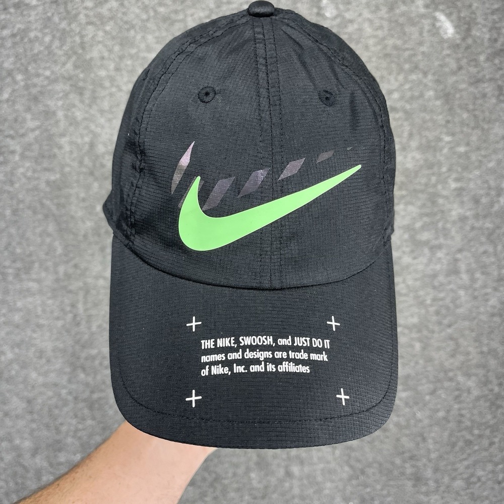 Nike Hat Black Heritage86 Dri fit Adjustable Swoosh Glow in the Dark CV2562-010